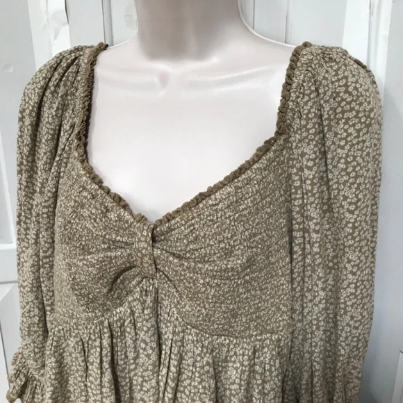 Free People Tan Floral Crop Top - Picture 9 of 14